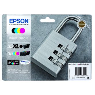 Cartouches d'origines Epson C13T35994010 / 35XL/35 - multipack 4 couleurs : noire, cyan, magenta, jaune