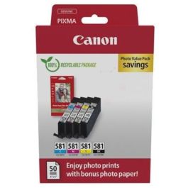 Cartouches d'origines Canon 2106C005 / CLI-581 - multipack 4 couleurs : noire, cyan, magenta, jaune